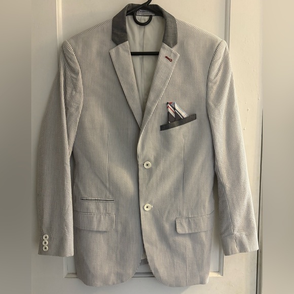 Paisley & Gray Men's Seersucker Slim Fit Suit Jacket Size Medium - Picture 1 of 7